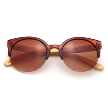Load image into Gallery viewer, Foster 1035-2 Clubmaster Round Tinted Sunglasses Brown