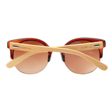 Load image into Gallery viewer, Foster 1035-2 Clubmaster Round Tinted Sunglasses Brown