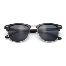Load image into Gallery viewer, Fulton St 1608-1 Clubmaster Sunglasses Tinted Black