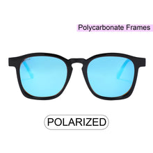 Load image into Gallery viewer, Albany 1681M-4 Classic Square Polarized Mirrored Sunglasses Blue