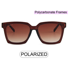 Load image into Gallery viewer, Paige 1683-2 Oversized Square Polarized Tinted Sunglasses Brown