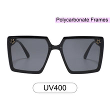 Load image into Gallery viewer, Paris 201115-1 Square Oversized Tinted Sunglasses Black