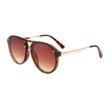 Load image into Gallery viewer, Industry 2134-2 Double Bridge Aviator Tinted Sunglasses Tortoise Brown
