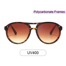 Load image into Gallery viewer, Industry 2134-2 Double Bridge Aviator Tinted Sunglasses Tortoise Brown
