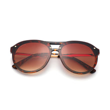 Load image into Gallery viewer, Industry 2134-2 Double Bridge Aviator Tinted Sunglasses Tortoise Brown