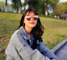 Load image into Gallery viewer, Selma 2202M-10 Round Rectangular Polarized Mirrored Reflective Sunglasses Rose