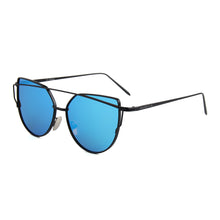 Load image into Gallery viewer, Selma 2202M-4 Round Rectangular Polarized Mirrored Reflective Sunglasses Blue