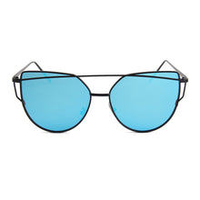 Load image into Gallery viewer, Selma 2202M-4 Round Rectangular Polarized Mirrored Reflective Sunglasses Blue