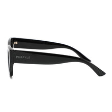 Load image into Gallery viewer, Miami 2309-1 Rectangular Cat Eye Polarized Tinted Sunglasses Black