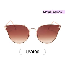Load image into Gallery viewer, Covina 3461-2 Cat Eye Tinted Sunglasses Brown Women's