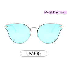 Load image into Gallery viewer, Covina 3461M-4 Cat Eye Mirrored Sunglasses Blue