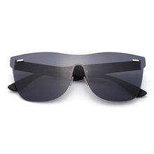 Load image into Gallery viewer, Santa Barbara F1002-1 Frameless Rectangular Oversized Tinted Sunglasses Black
