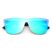 Load image into Gallery viewer, Santa Barbara F1002M-1 Frameless Rectangular Oversized Mirrored Sunglasses Blue