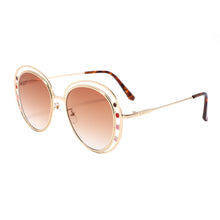 Load image into Gallery viewer, Fifth Ave S3014-2 Round Tinted Sunglasses Brown Gradient