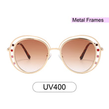 Load image into Gallery viewer, Fifth Ave S3014-2 Round Tinted Sunglasses Brown Gradient