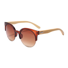 Load image into Gallery viewer, Foster 1035-2 Clubmaster Round Tinted Sunglasses Brown
