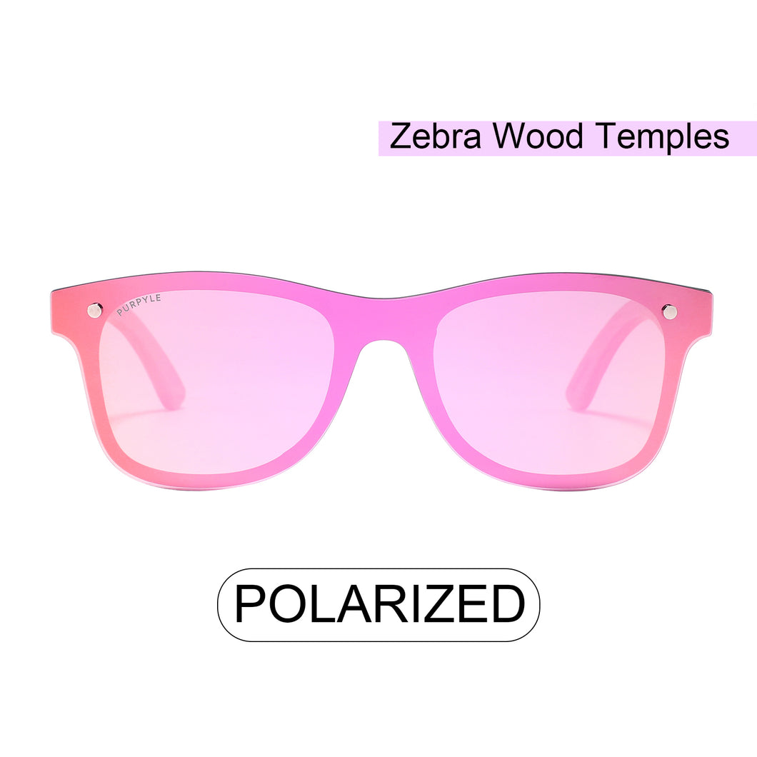 Napa 1504M-11 WFR Classic Polarized Mirrored Sunglasses Pink