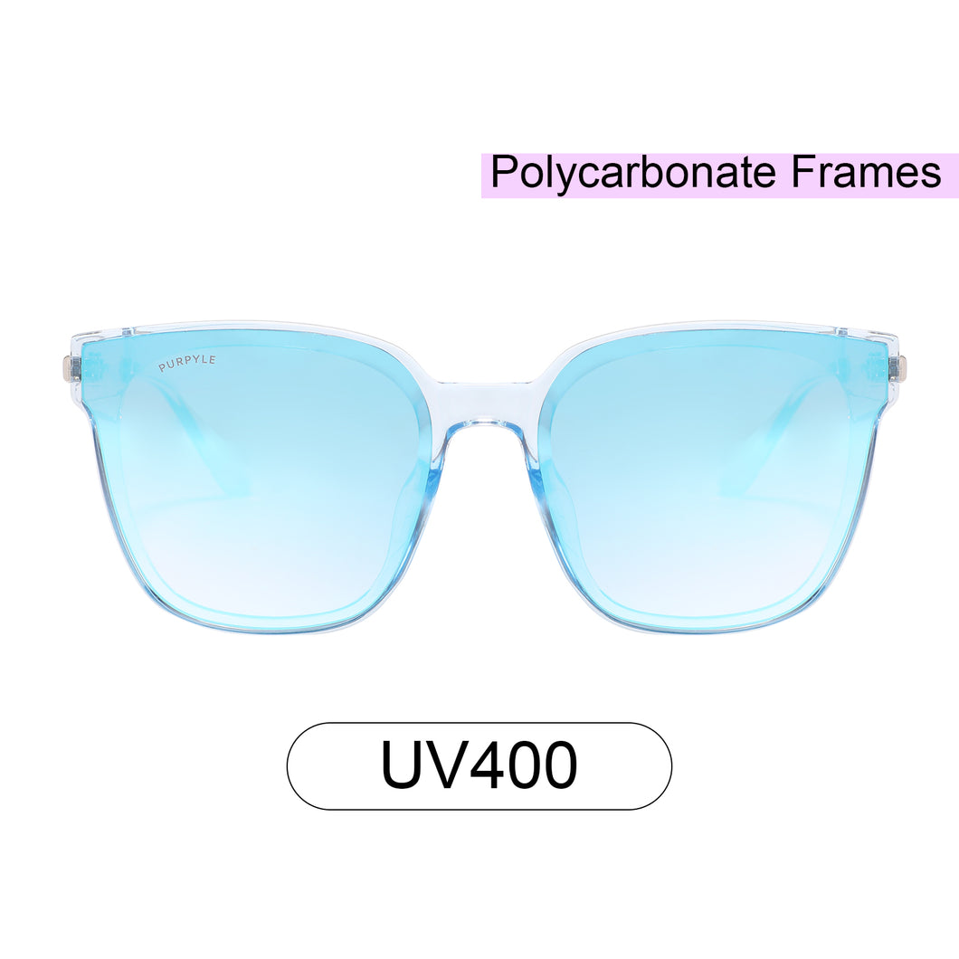 Sonoma 2142M-4 Oversized Classic Mirrored Sunglasses Blue