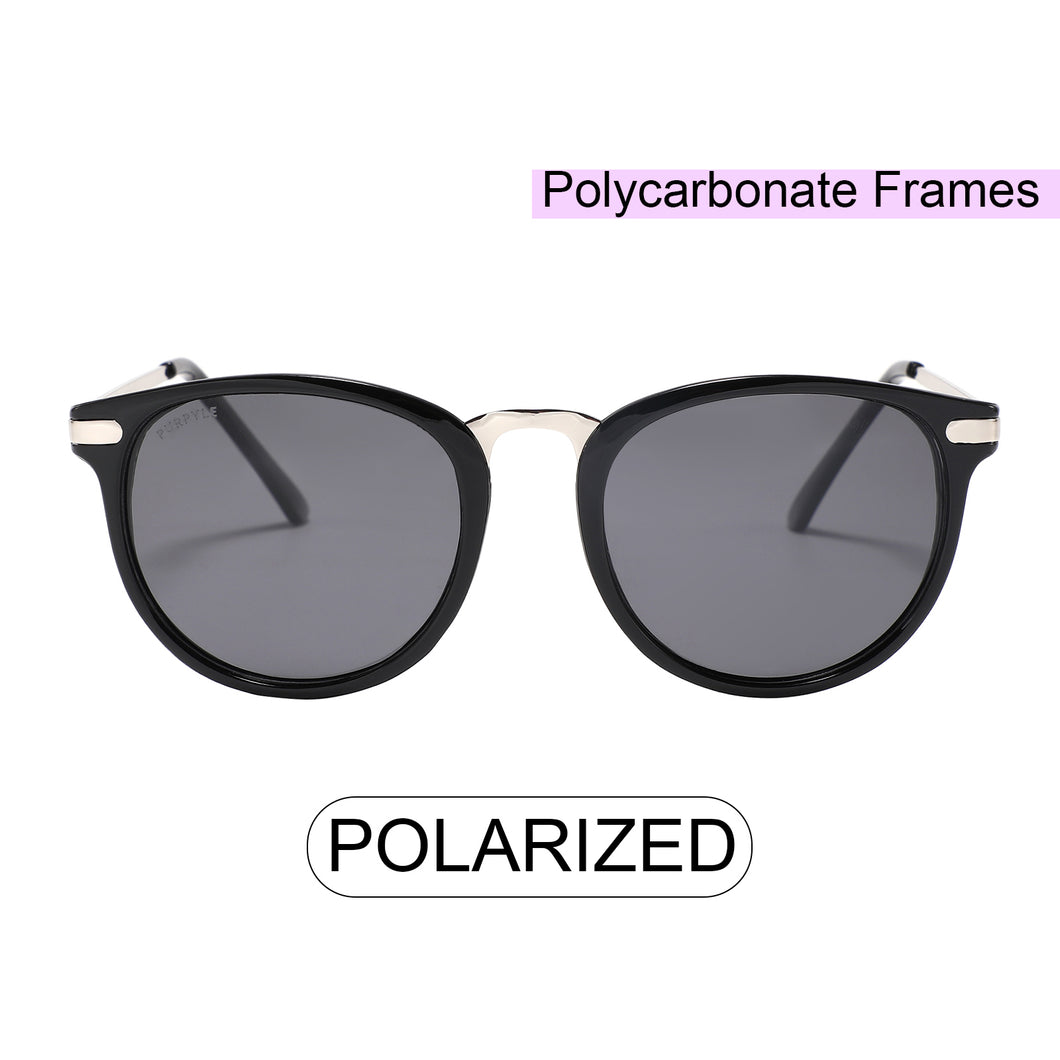 Monterey 3252-1 Classic Polarized Tinted Sunglasses Black