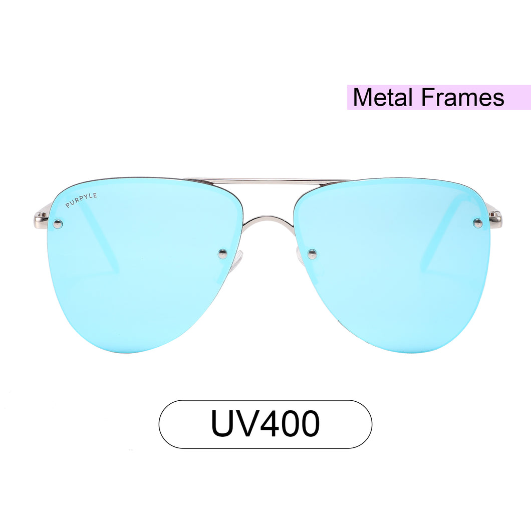 Richmond 3498M-4 Aviator Mirrored Sunglasses Blue