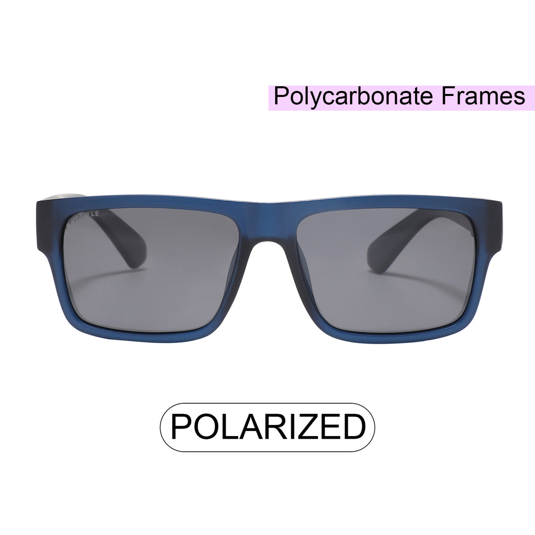 Sarasota 4380-4 Square Polarized Tinted Sunglasses Black