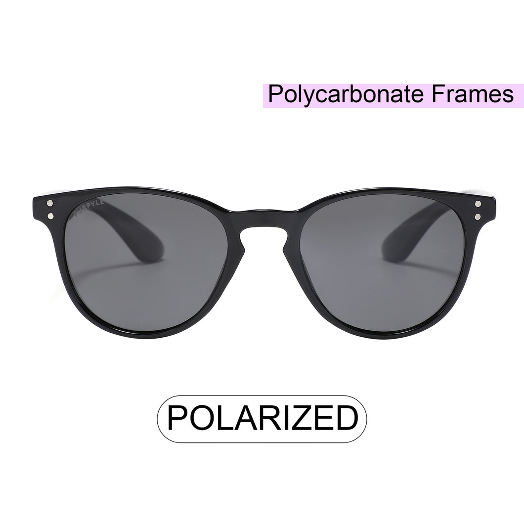 Coral 9266-1 WFR Classic Polarized Tinted Sunglasses Black