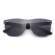 Load image into Gallery viewer, Santa Barbara F1002-1 Frameless Rectangular Oversized Tinted Sunglasses Black
