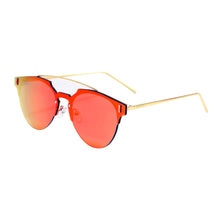 Load image into Gallery viewer, Tracy F1005M-5 Frameless Clubmaster Mirrored Reflective Sunglasses Orange
