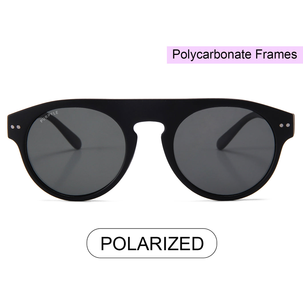 Manhattan 1687-3 Classic Polarized Tinted Sunglasses Black