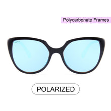 Load image into Gallery viewer, Venice 1690M-4 Oversized Cat Eye Polarized Mirrored Reflective Sunglasses Blue
