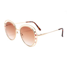 Load image into Gallery viewer, Fifth Ave S3014-2 Round Tinted Sunglasses Brown Gradient
